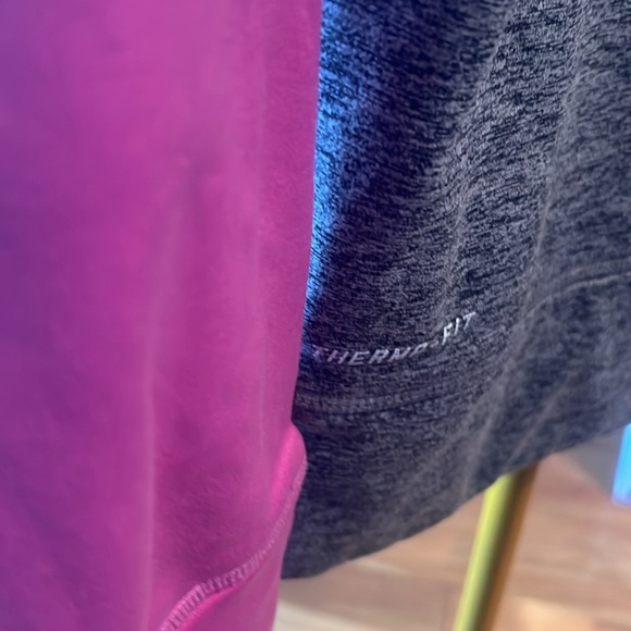 Nike therma fit pull on sweatshirt, NWOT. Size medium. Pink almost purple/white - Picture 7 of 9
